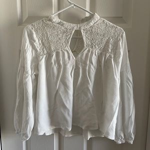 White Crop-top Blouse
